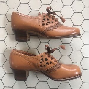 1940s Leather Oxfords